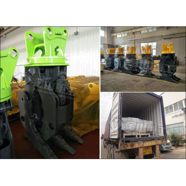 CE Approved Rotary Hydraulic Wood Grapple For Hitachi ZX230 ZX210 Excavator