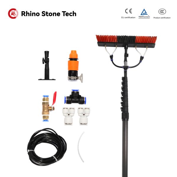 Solar Arrays​ Water Fed Pole Rooftop Solar Panel Cleaning Telescopic Brush Odm