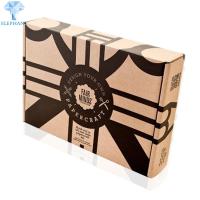 Cartons d'expédition ondulés de emballage imprimés noirs adaptés aux besoins du client de papier de Logo Garment Cardboard Kraft