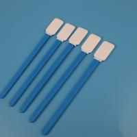 714 Lint Free Green Handle Flat Rectangle Microfiber Swab fournisseur pour le nettoyage des lentilles