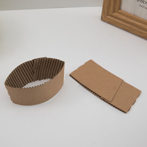 Customized Logo Disposable Double Corrugated Paper Cup Sleeve for Hot and Cold Drinks