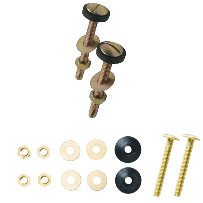 Kit de pernos de fijación de latón con chapa de hierro para instalación de larga duración