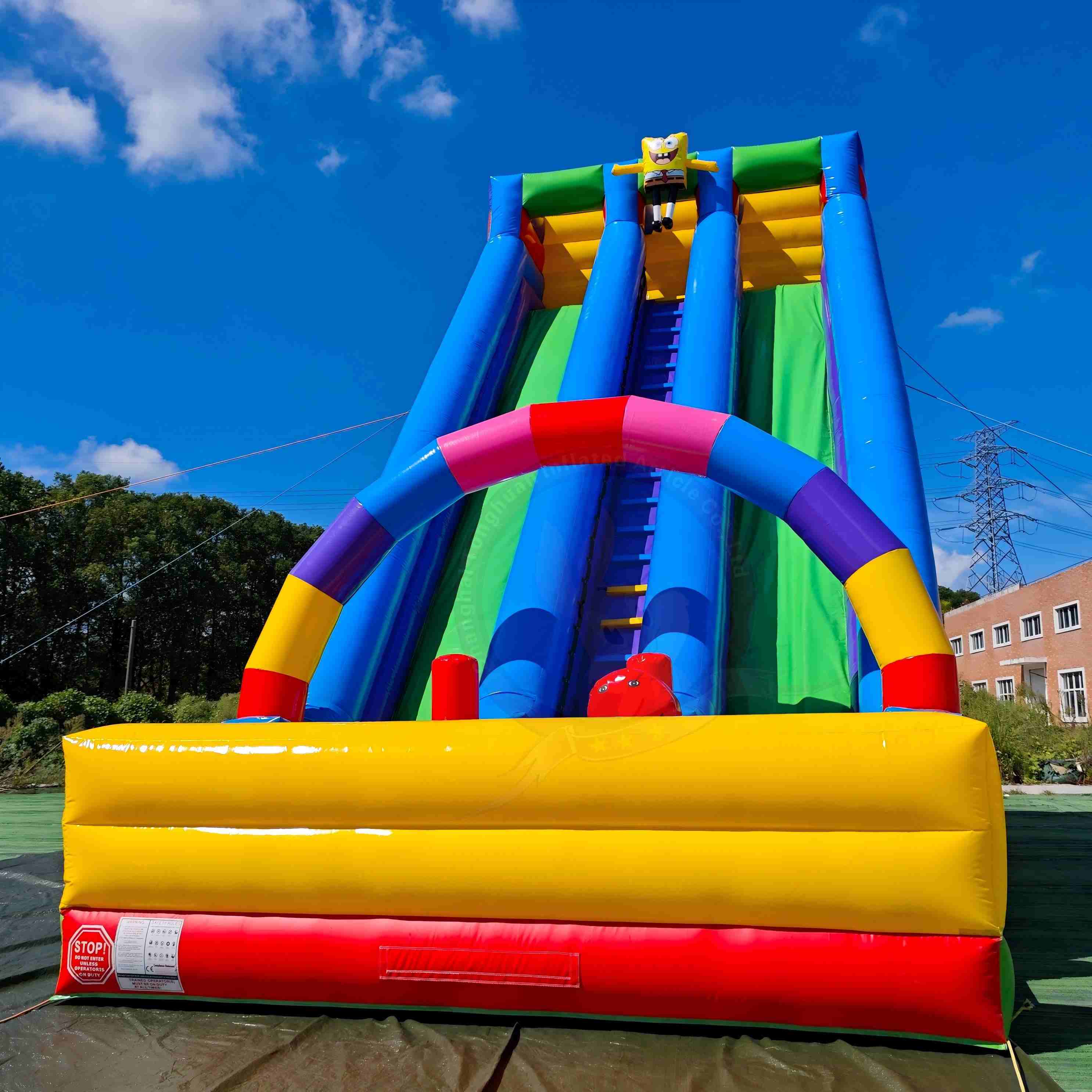 Large Size Inflatable Slide Giant Land Playground Slide Custom Commercial Inflatable Amusement Equipment for Kids and Adults