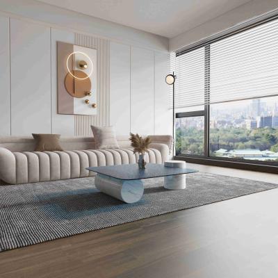 Light Luxury Marble Round Coffee Table Creative Living Room High End Designer Style