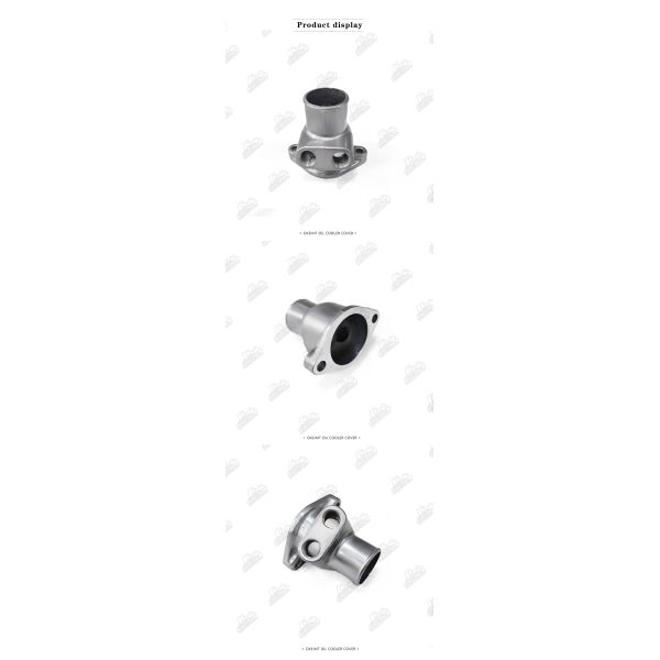 Aluminum Water Outlet Connection For 4JG1 Diesel Engine Thermostat Upper Seat Double Holes