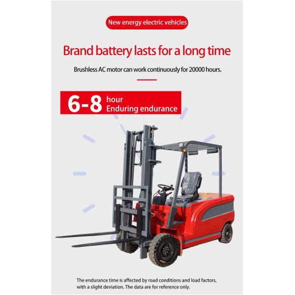 2.5 Ton Electric Forklift With 48V Battery 5m Max Lifting Height And 2.5m Turning Radius