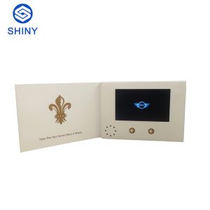 Customized 7 Inch Lcd Screen Brochure Video Greeting Card With Box