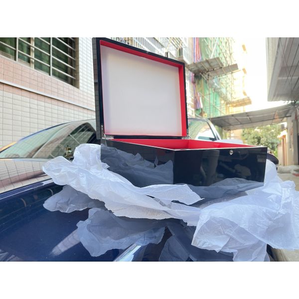 10-12 Days Sample Time Customized High-Gloss Wooden Gift Storage Box with Custom Logo