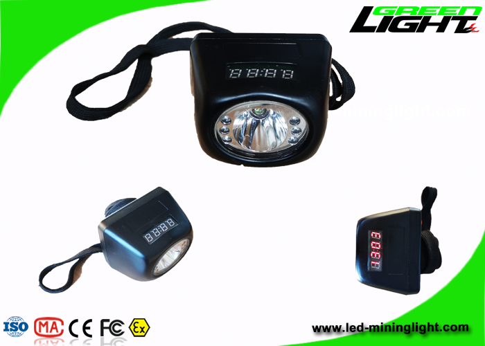 8000lux High Brightness Miners Cap Lamps Cordless Lightweight PC Body Digital Display