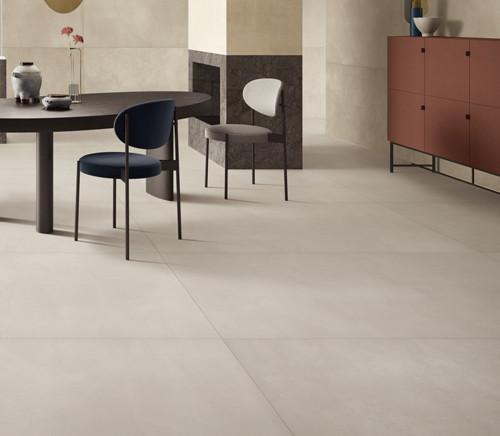 Grey Ceramic Tile Bathroom Textured Microcement- Marmorino Light Grey Color 750*1500mm Size