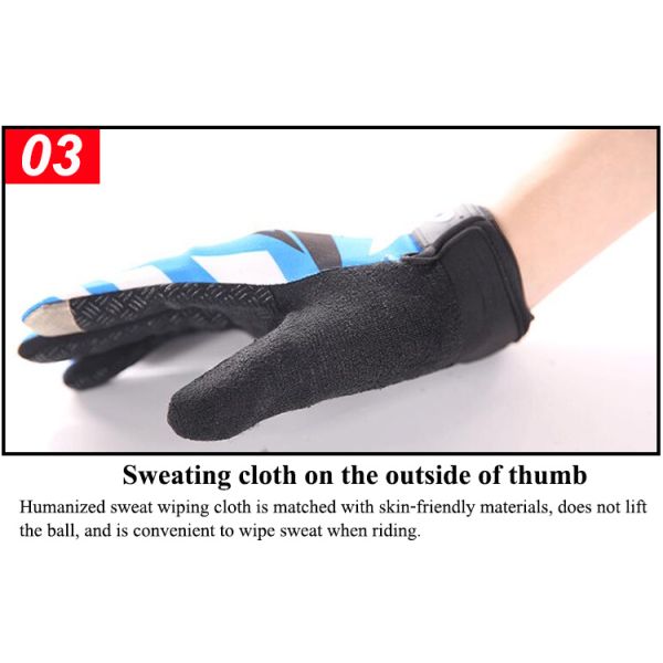 Unisex Print Pattern Touch Screen Breathable Water Proof Hand Gloves for Bike Motorcycle Racing