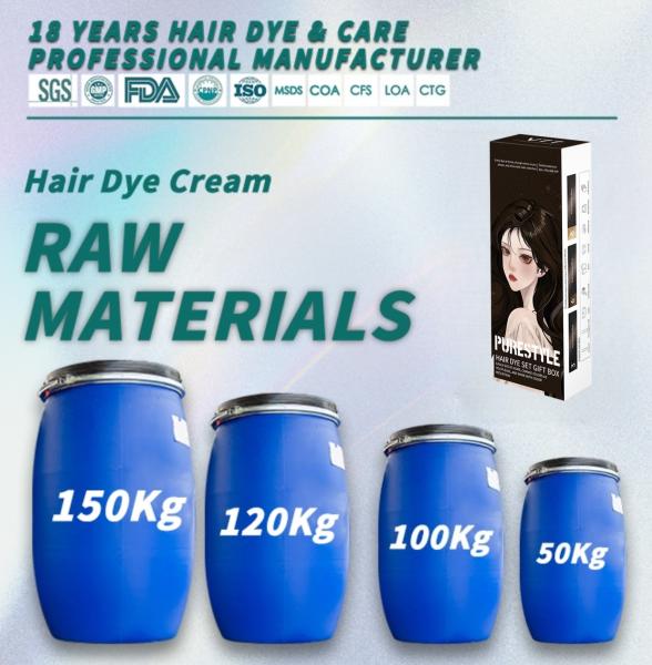 Herbal Formula Semi Permanent Hair Dye Set Ammonia Free Hair Color Raw Material  OEM ODM Available