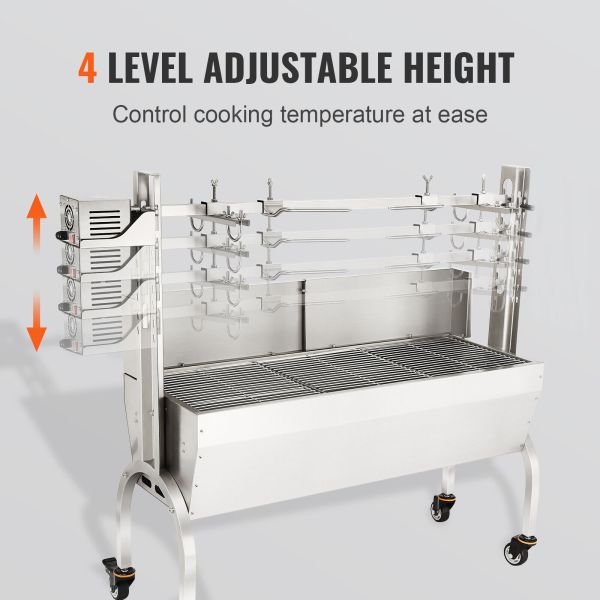 Easily Cleaned Stainless Steel Electric Roast Barbecue Grill for Charcoal Grills