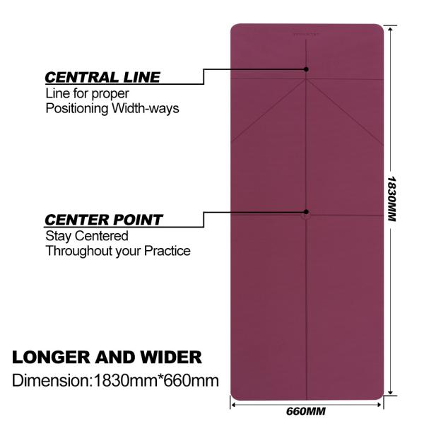 Lightweight Thermoplastic Elastomer Yoga Mat / Printed Pvc Free Yoga Mat
