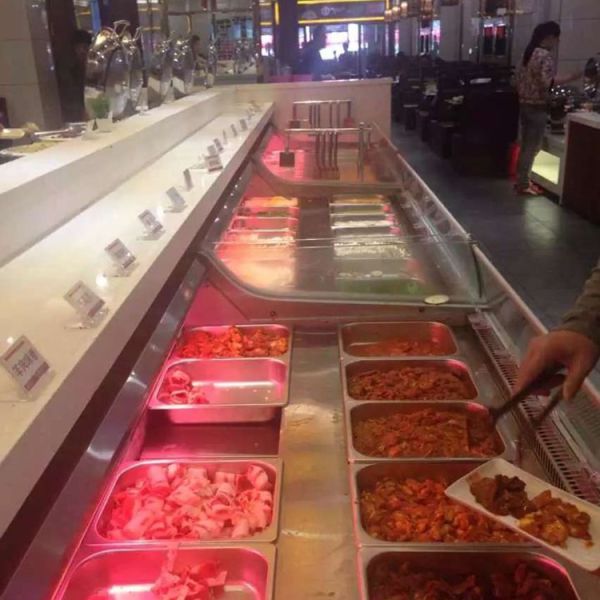 Stainless Steel 201 Material Deli Cooler for Supermarket Meat Display Refrigeration