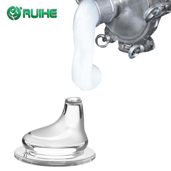 Entrerrosca ancha de la botella de alimentación del cuello de la categoría alimenticia de la goma de silicona de la entrerrosca líquida suave del biberón