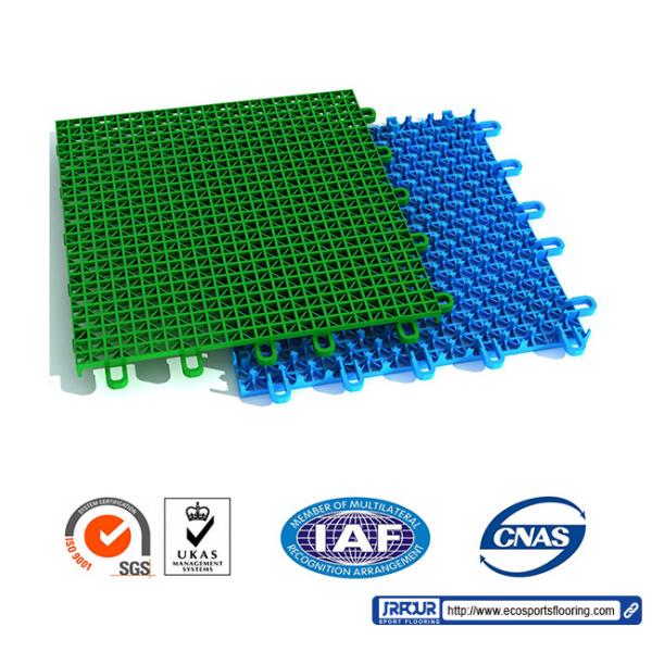 Polypropylene Interlocking Indoor Sports Flooring 304.8×304.8×12.2mm