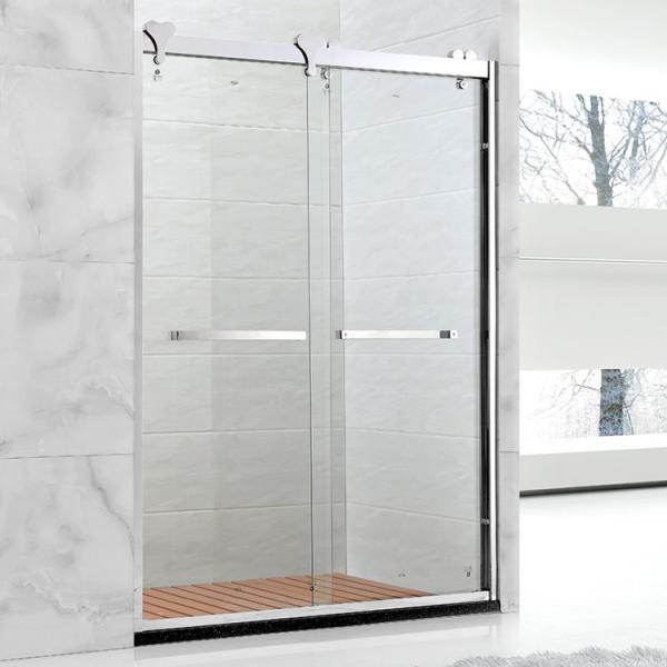 Collision Avoidance Design Aluminum Bathroom Doors Frosted Glass ISO9001