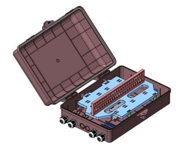 Waterproof Outdoor ABS Plastic Fiber Splitter Distribution Box FTTX Solutions