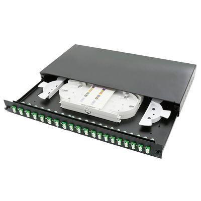 24 Port LC 48 Core Indoor Fiber Optic Distribution Box ODF Fiber Optic Patch Panel