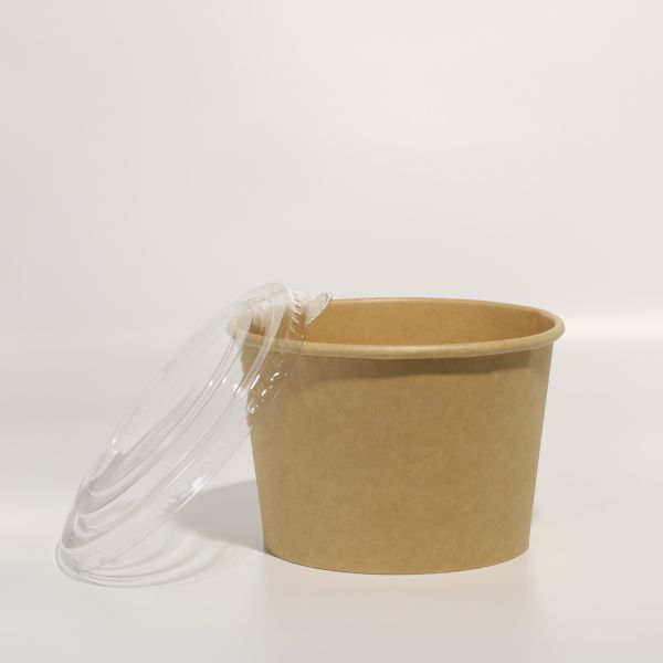 OEM Cardboard Paper Takeaway Box Brown Paper Bowls Customizable Logo