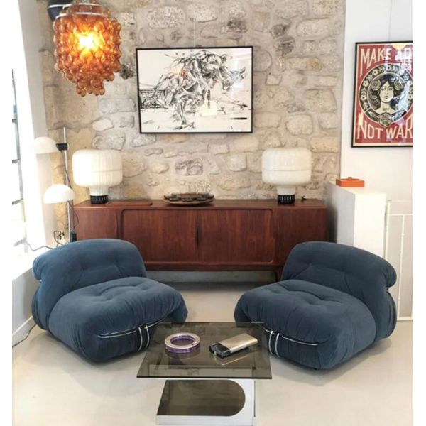 Modern Nordic Luxury Velvet Fabric Living Accent Sofa Chair Cashmere Fabric Italian Design Leisure Lounge Sofa Set