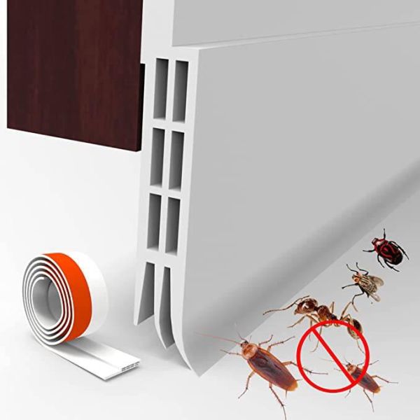 Белая клейкая резиновая полоска для дверей спальни и дома 50*5 мм