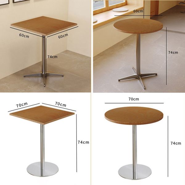 Nordic Style Cafe Tables and Chairs for Milk Tea Shops Internet Celebrity Snack Bars Handcrafted From Iron Art Ocean Board Wood