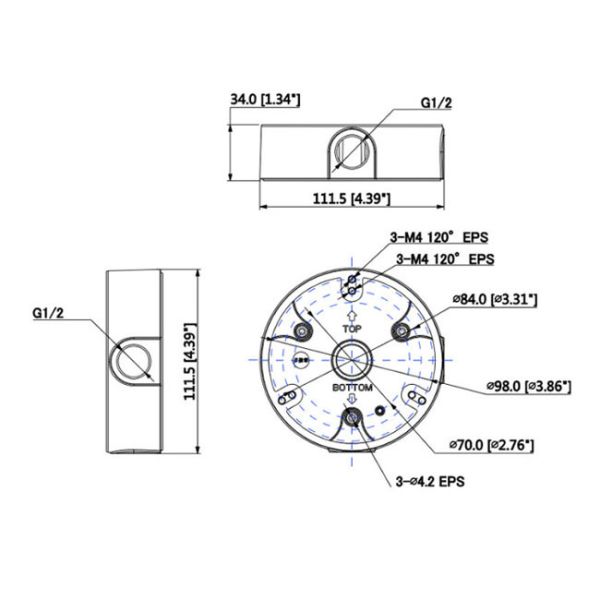 White Waterproof Junction Box Aluminum Material Support IP Camera