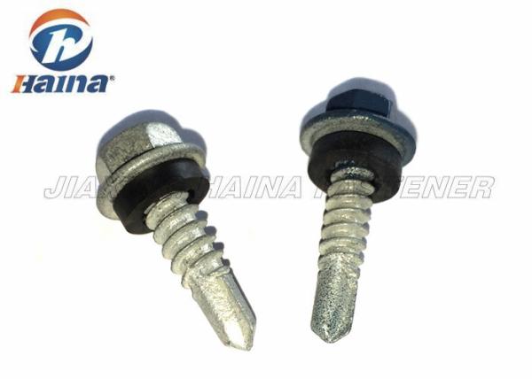 carbon steel drive metal Roofing hex head self drilling screws and washers