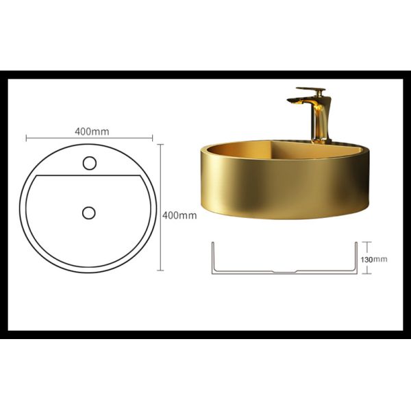 Modern Round Stainless Steel Vessel Sinks Stain Resistant Odor Resistant