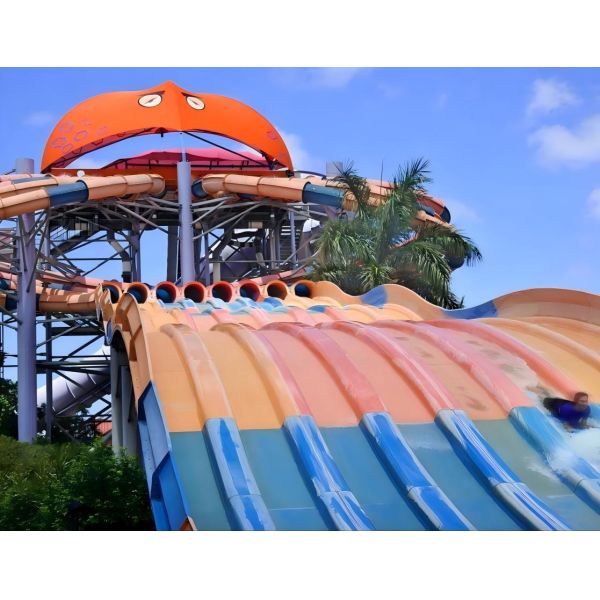 Water Park PVC Octopus Water Slide 8-15m Height Waterproof