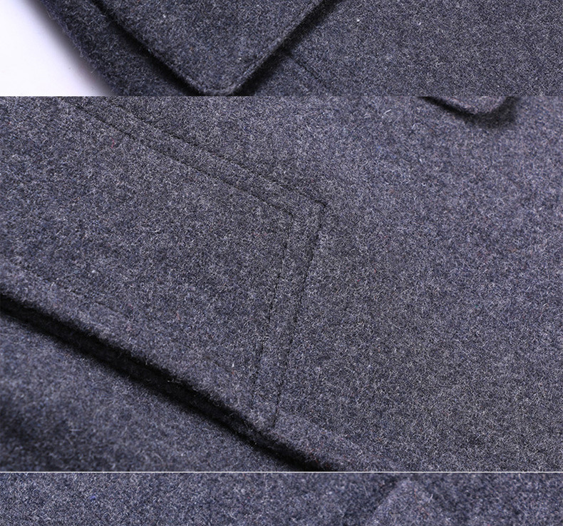 Большой лапель Средний длинный кашемир Классический мужской утилитарный ошейник стройный верхний пальто транш лисица куртка мужской пальто