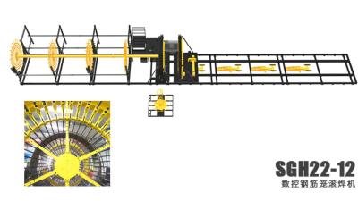 Automatic Pile Cage Welding Machine 15T 2.8m/Min High Dimensional Accuracy