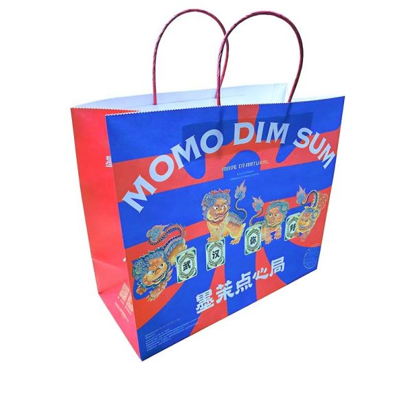 Compostable Twisted Handle Paper Bag Durable Shopping Paper Bags With Handles