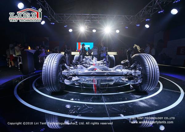 China 20x45m Glass Walls Double Decker Tents For Car Launch Events