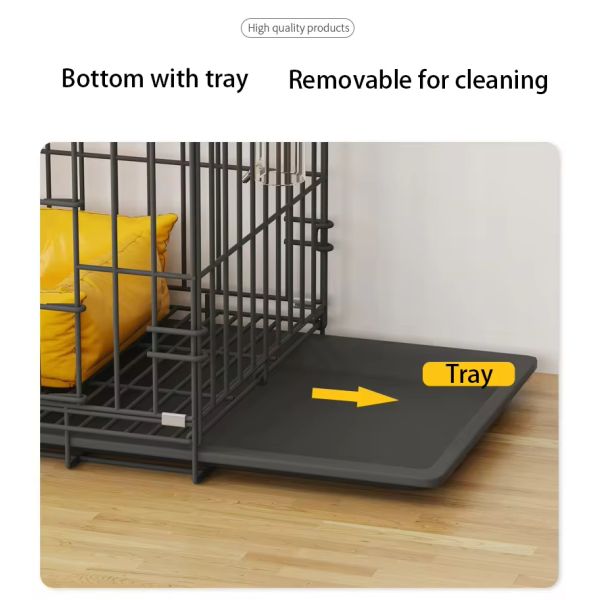 Quadrate Dog Cat Cages Bottomless Stainless Steel Dog Cages Breathable