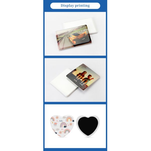 Wholesale Sublimation Blank Promotion Personalize Ceramic Blank Custom Sublimation High Quality Diy Fridge Magnet
