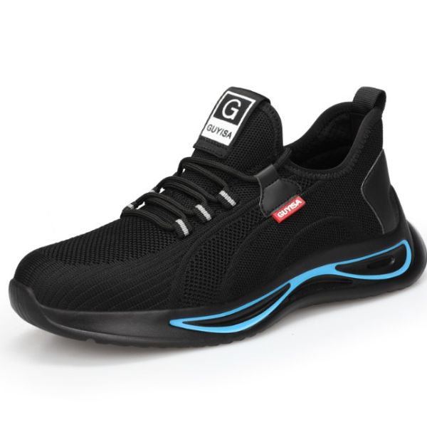Men’s Lightweight Breathable Insulated Safety Shoes 10KV Electrical Work Boots Steel Toe Anti-Smash Puncture-Resistant Summer Electrician Shoes