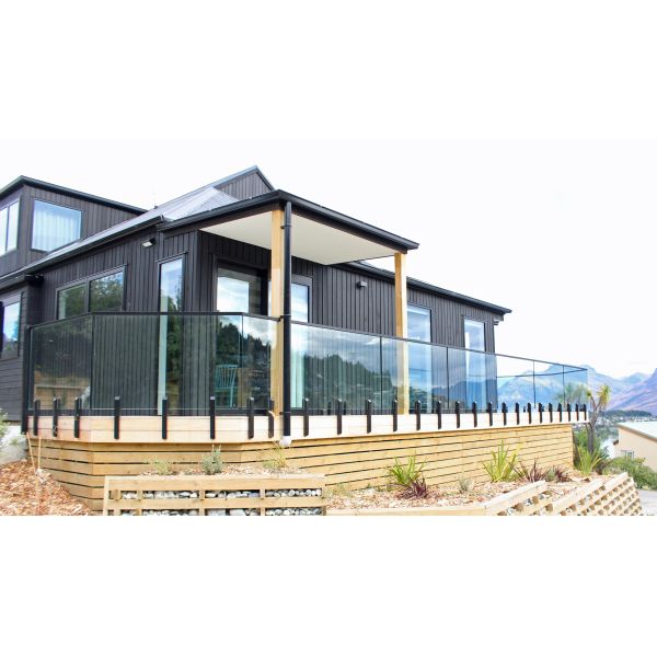 Decorative Garden Fencing Aluminum U Channel Glass Railing