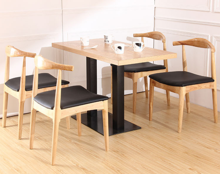 Hans Wegner Replica Horn Design Solid Oak Wood Restaurant Dining Chair