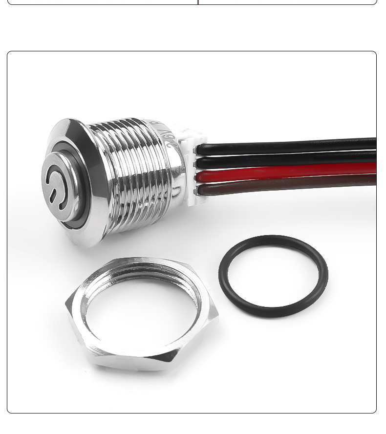 Ultra Short 12mm Momentary LED Mini Push Button Switch Flat/High Head Waterproof Metal Design