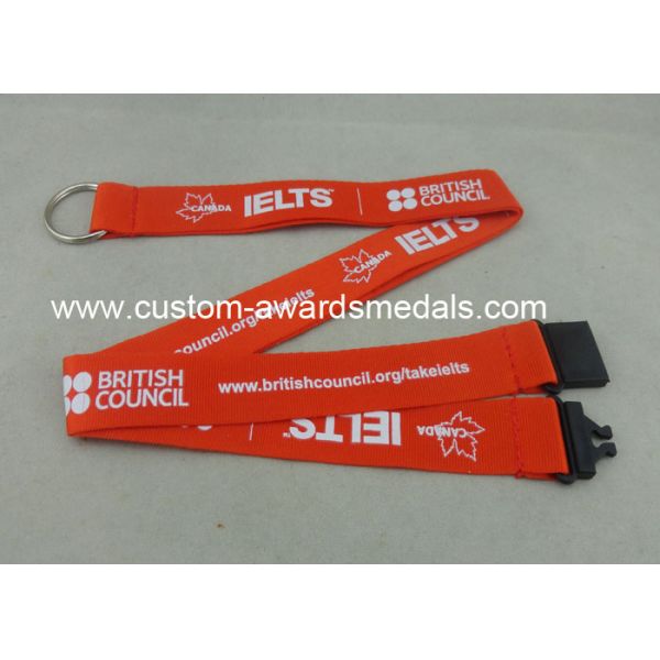 900*20 mm Silk Screen Printing Nylon Lanyards With Safety Break Away Clip