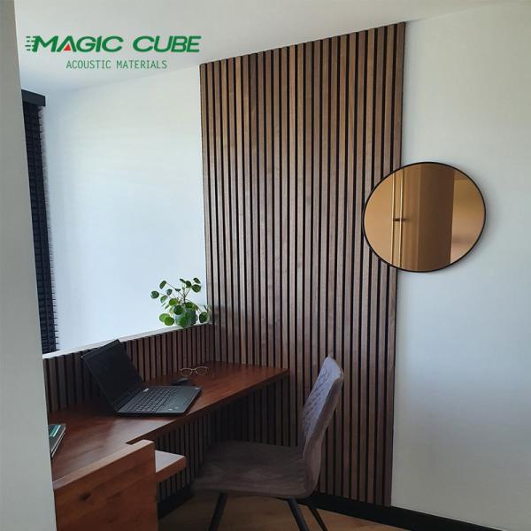 Eco Friendly Living Room Acoustic Wood Slat Panels White With Modern Design