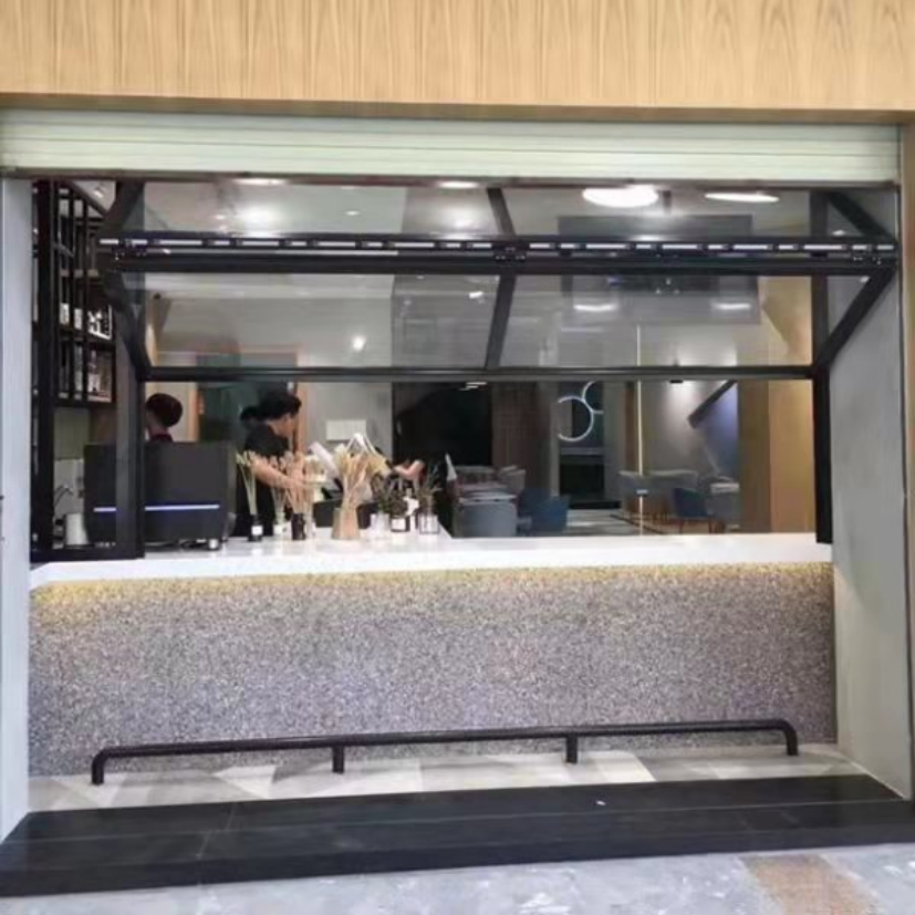 Vertical Folding Structural Aluminum Storm Windows For Cafe Shop