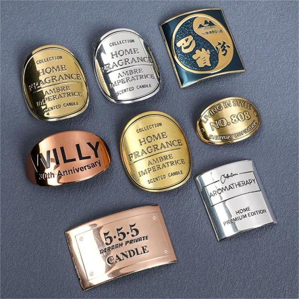 Wine Bottle CMYK Metal Wine Labels Aluminum Foil Sticker Embossed 3D Sticker