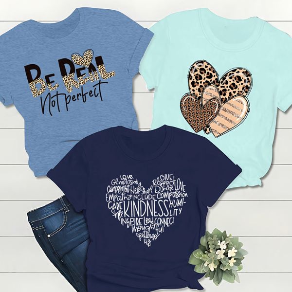 Machine Washable Women T Shirts High Breathability  Cotton Tshirts For Women