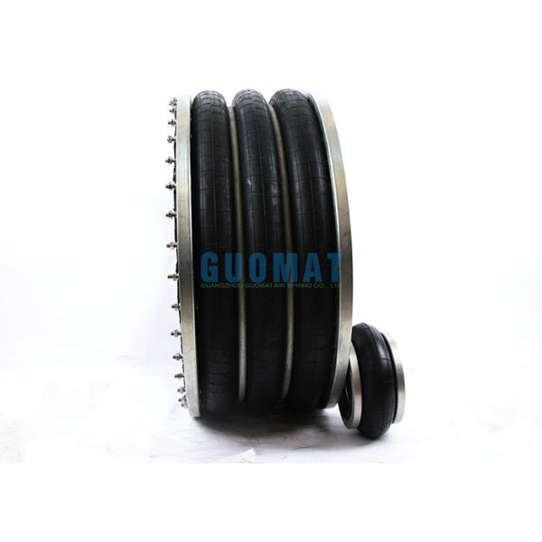 Triple Convoluted Industrial AirBag 384mm Flange Type Air Ride Suspension Spring