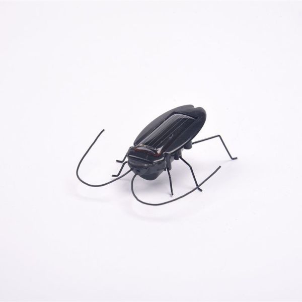 Funny Black ABS Solar Cockroach Novelty Solar Toys Lightweight
