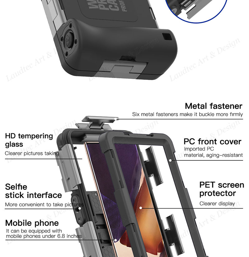 360 Full Waterproof Diving Cell Mobile Phone Case Cover High Clear Transparent for Iphone 15 14 13 12 Plus Pro Max